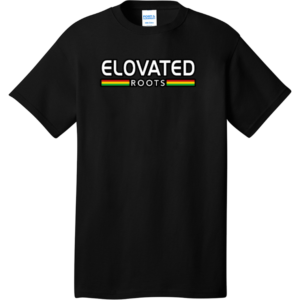 Elovated Roots Black Tee with Logo